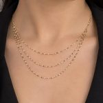 گردنبند ریسه ای سه رج