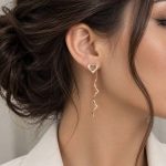 گوشواره کرلی قلب باز