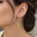 گوشواره بخیه ریشه ای آویز